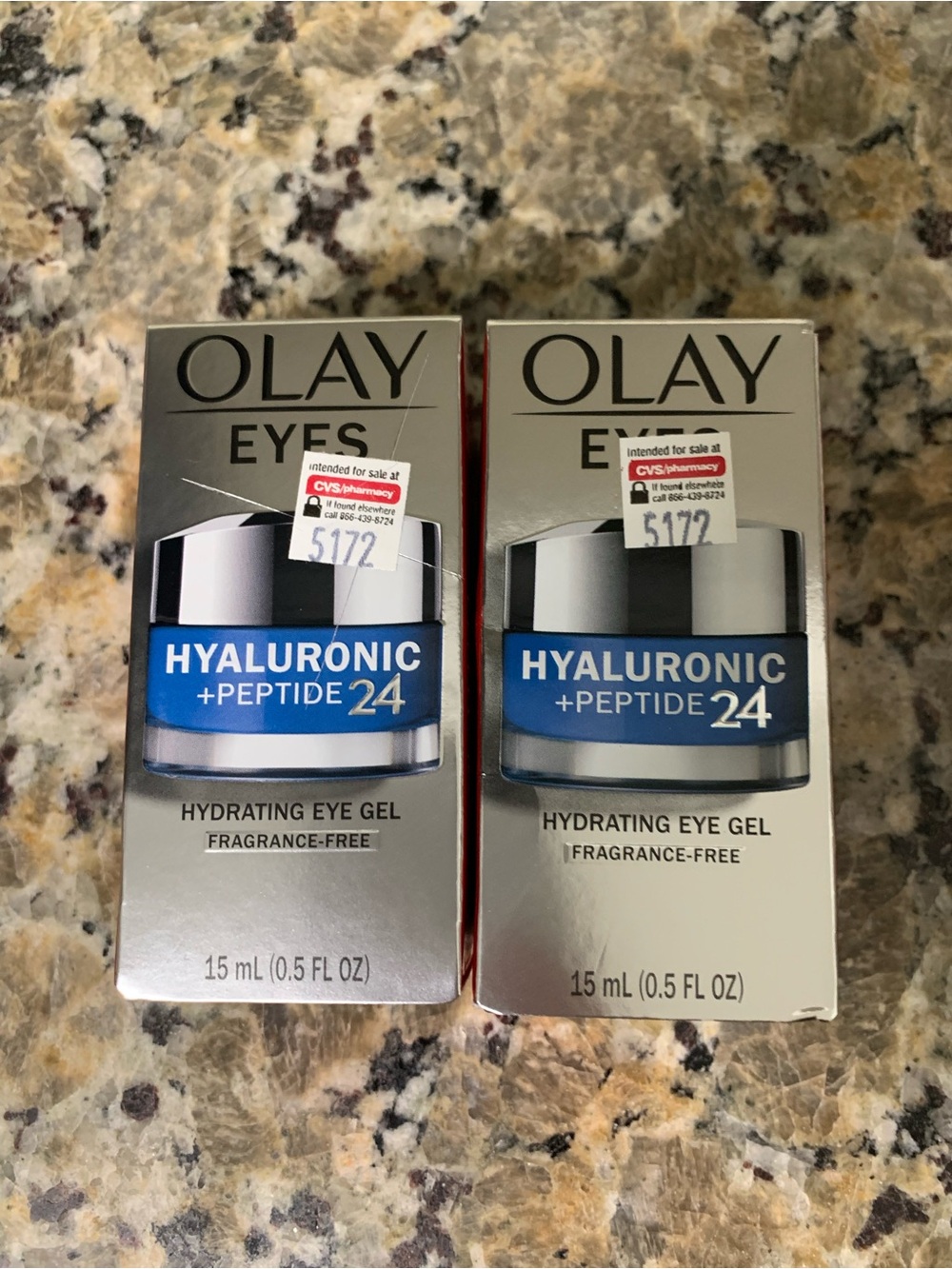 2 OLAY Eyes Hyaluronic + Peptide 24 Hydrating Eye Gel - Blue